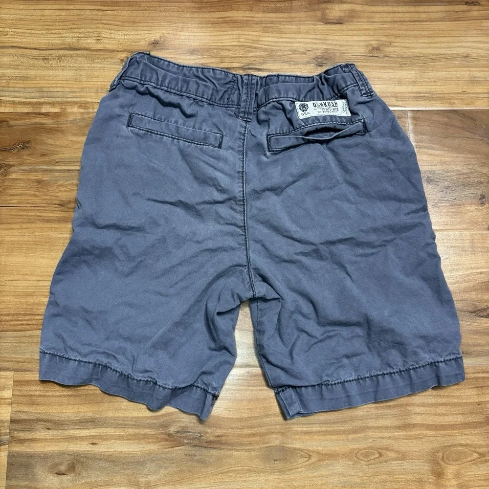 OshKosh B'gosh Sz‎ 6 Kids Boys Woven Chino Shorts Blue Casual School Style